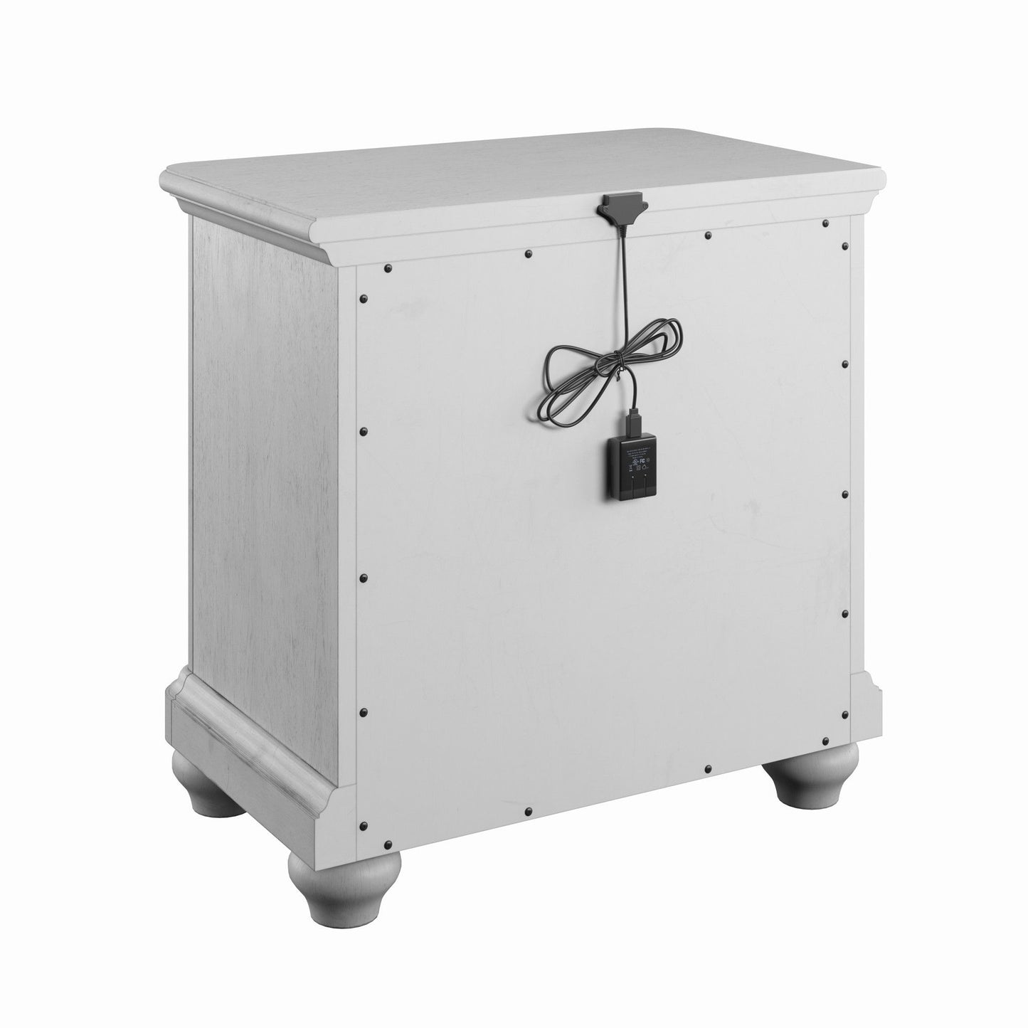 Mariano - 3 Drawer Nightstand With USB - Gray - The Sleep Loft - Online Mattress Showroom NYC