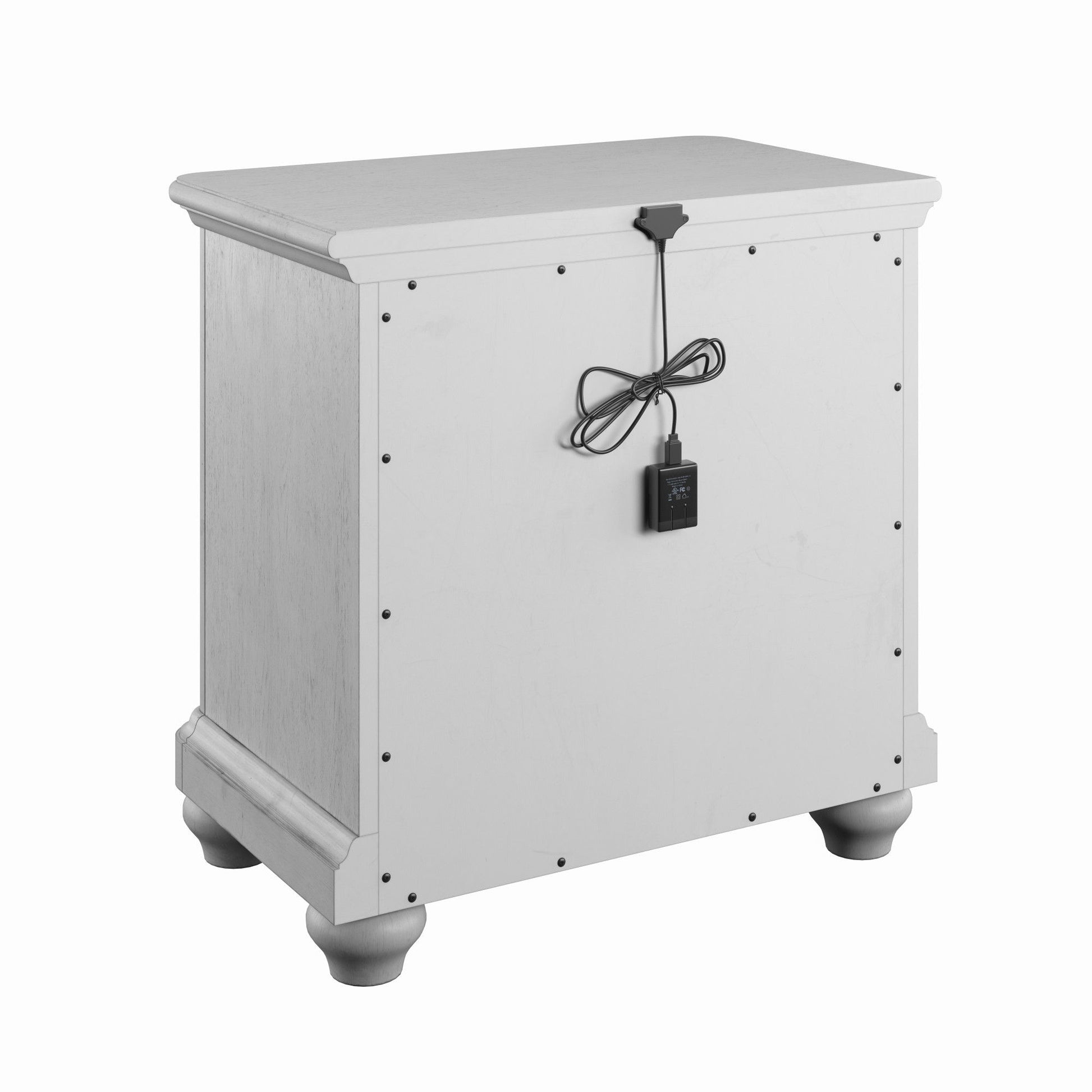 Mariano - 3 Drawer Nightstand With USB - Gray - The Sleep Loft - Online Mattress Showroom NYC