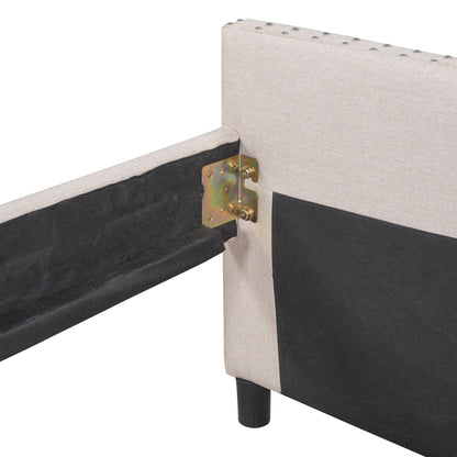 Upholstered Daybed With Two Drawers, Wood Slat Support - The Sleep Loft - Online Mattress Showroom NYC