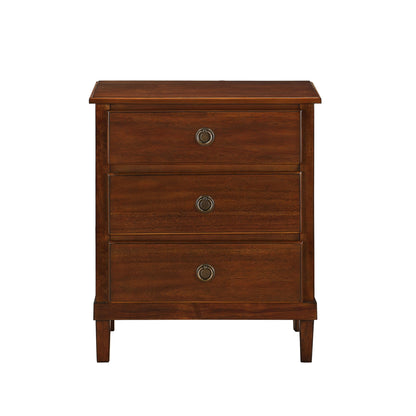 Chamberlin - 3 Drawer Nightstand - Brown - The Sleep Loft - Online Mattress Showroom NYC