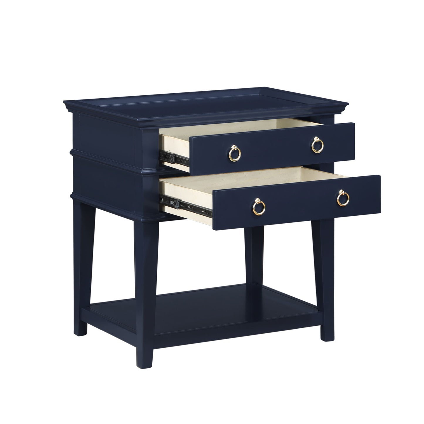 Carmona - 2 Drawer Tray Top Nightstand Pulls - The Sleep Loft - Online Mattress Showroom NYC