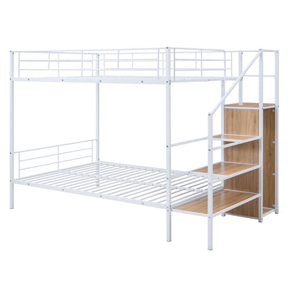 Bunk Bed With Lateral Storage Ladder And Wardrobe - The Sleep Loft - Online Mattress Showroom NYC
