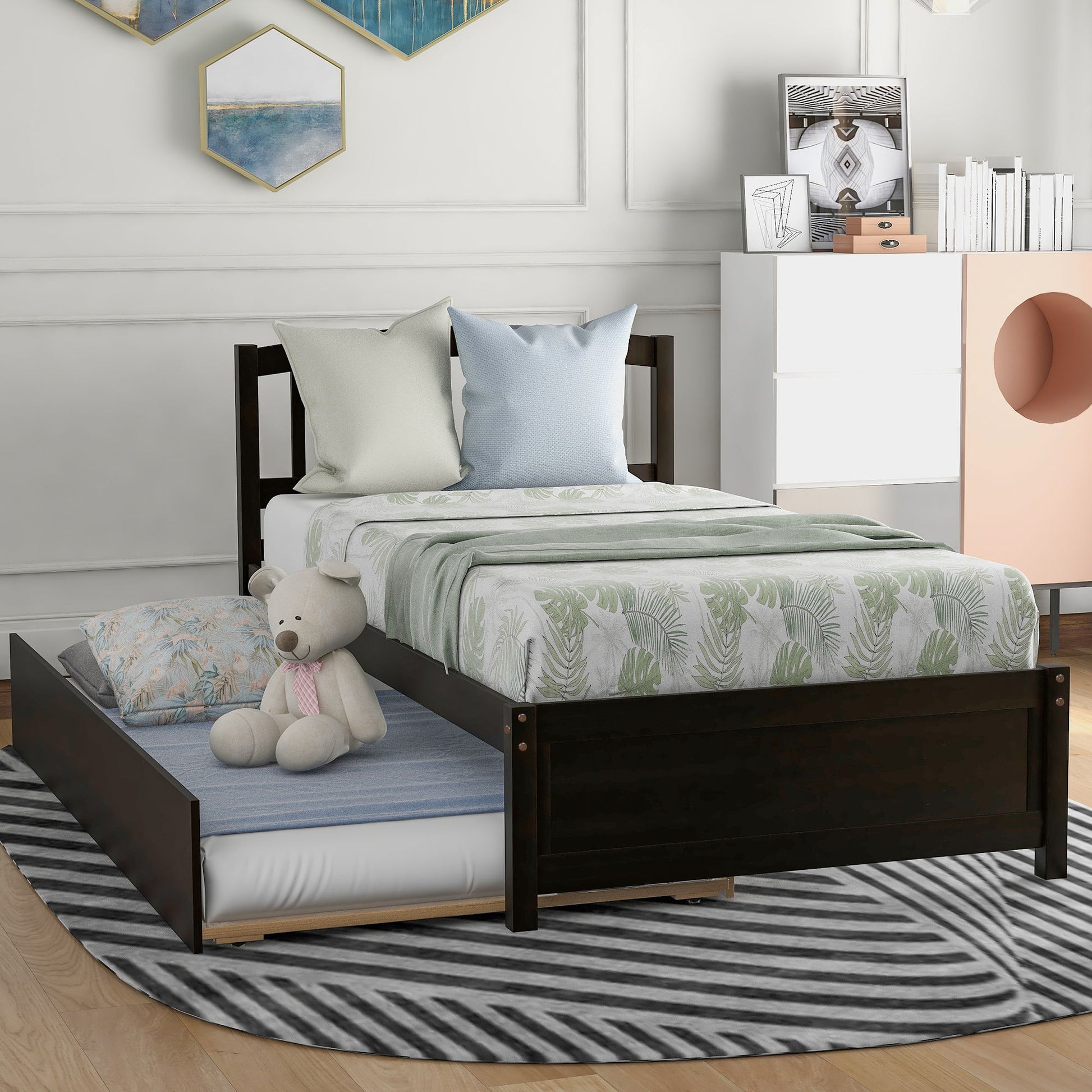 Platform Bed Wood Bed Frame With Trundle - The Sleep Loft - Online Mattress Showroom NYC