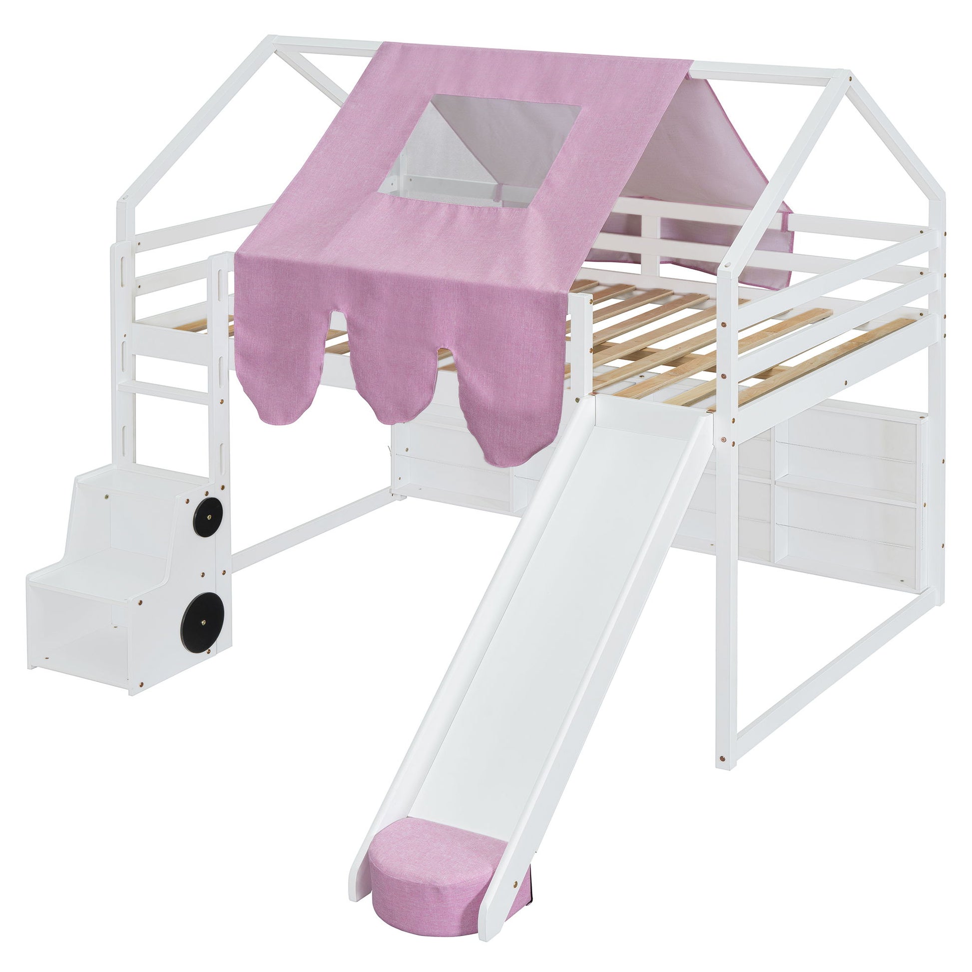 Loft Bed With House Shaped Frame And Tent - The Sleep Loft - Online Mattress Showroom NYC