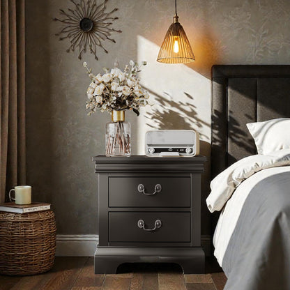 Nightstand With 2 Drawers - The Sleep Loft - Online Mattress Showroom NYC