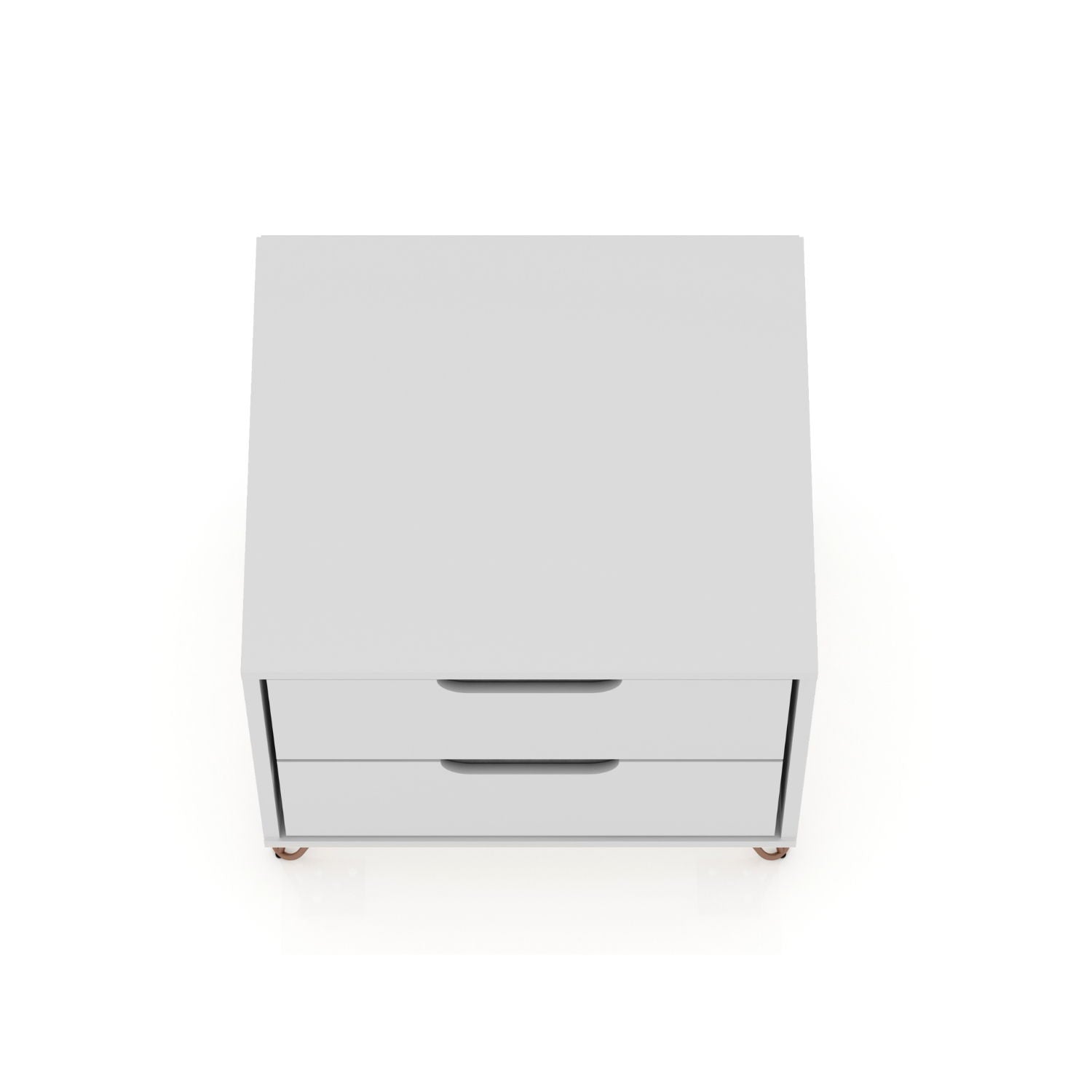 Rockefeller - Nightstand With 2 Drawers - White - The Sleep Loft - Online Mattress Showroom NYC