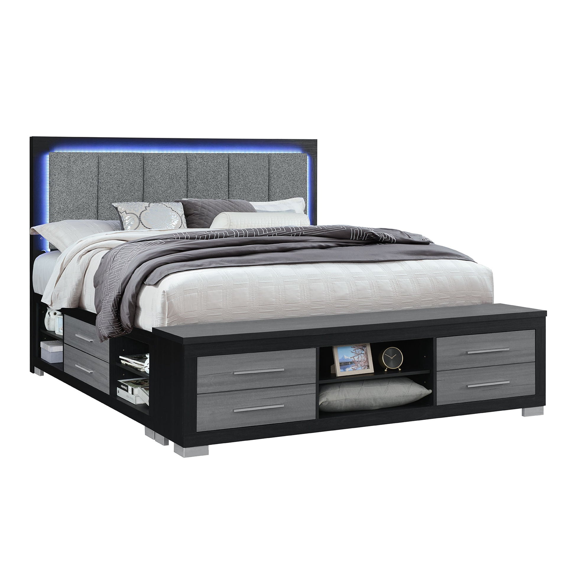 Emilia - Bed With Storage And LED Lighting - The Sleep Loft - Online Mattress Showroom NYC