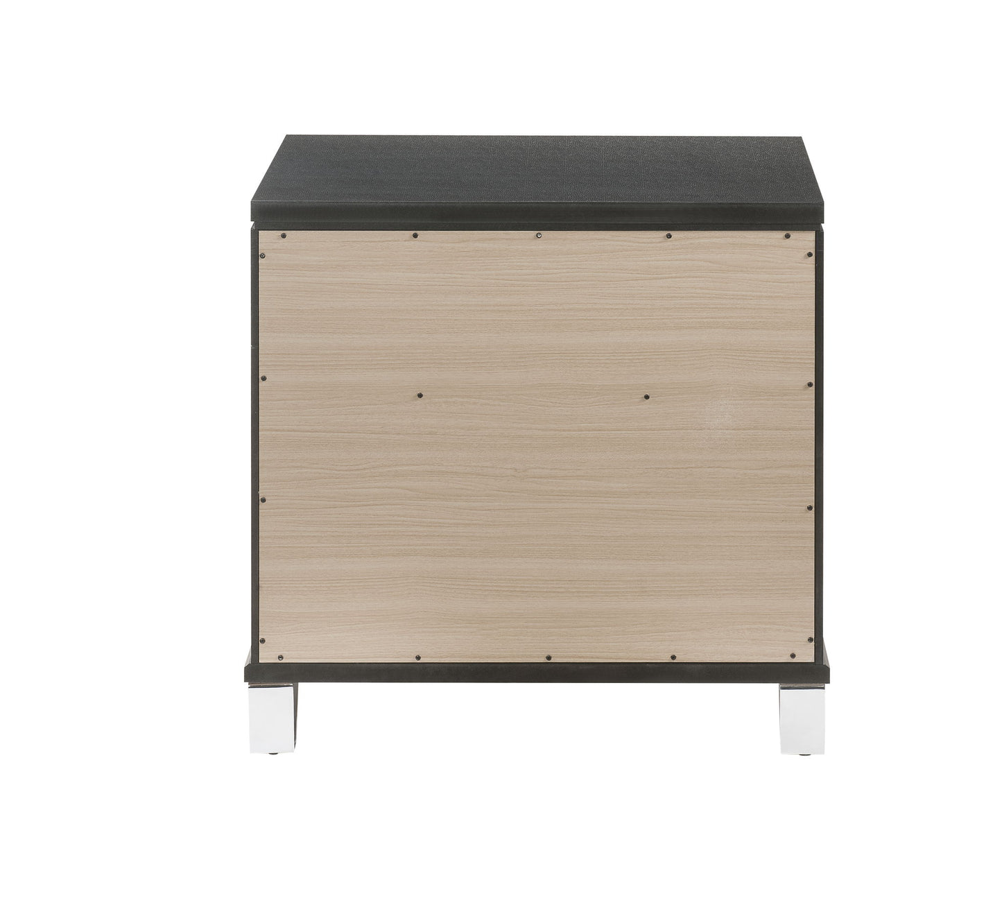Sawyer - Metallic Nightstand - Gray - The Sleep Loft - Online Mattress Showroom NYC