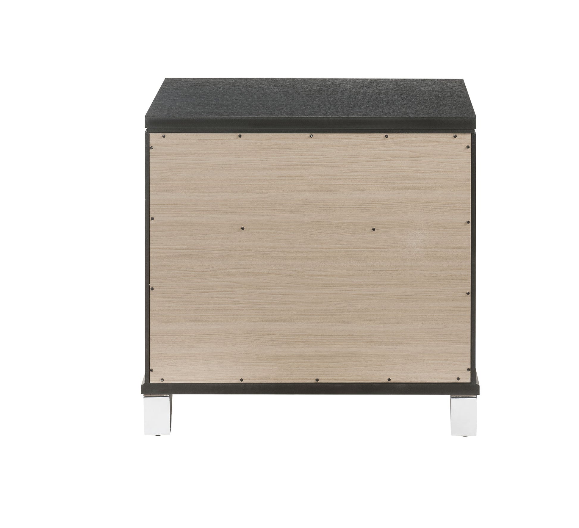 Sawyer - Metallic Nightstand - Gray - The Sleep Loft - Online Mattress Showroom NYC