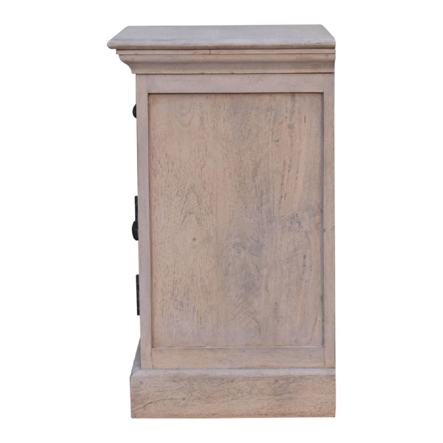 Glazed Bedside Table - Stone White - The Sleep Loft - Online Mattress Showroom NYC