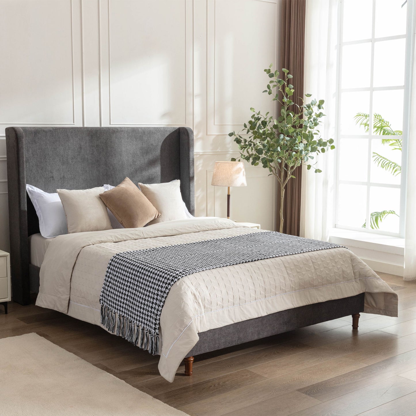 Harper - Tall Headboard Upholstered Bed - The Sleep Loft - Online Mattress Showroom NYC