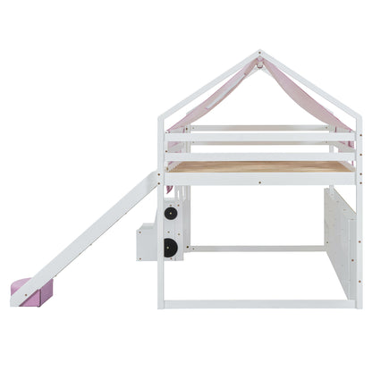 Loft Bed With House Shaped Frame And Tent - The Sleep Loft - Online Mattress Showroom NYC