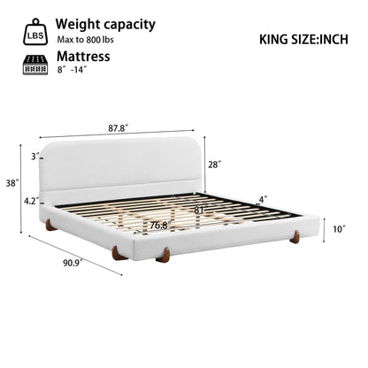 Elegant Upholstered Bed Frame - The Sleep Loft - Online Mattress Showroom NYC