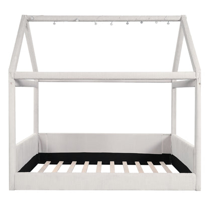 Upholstered House Style Daybed With LED Light Strips - The Sleep Loft - Online Mattress Showroom NYC