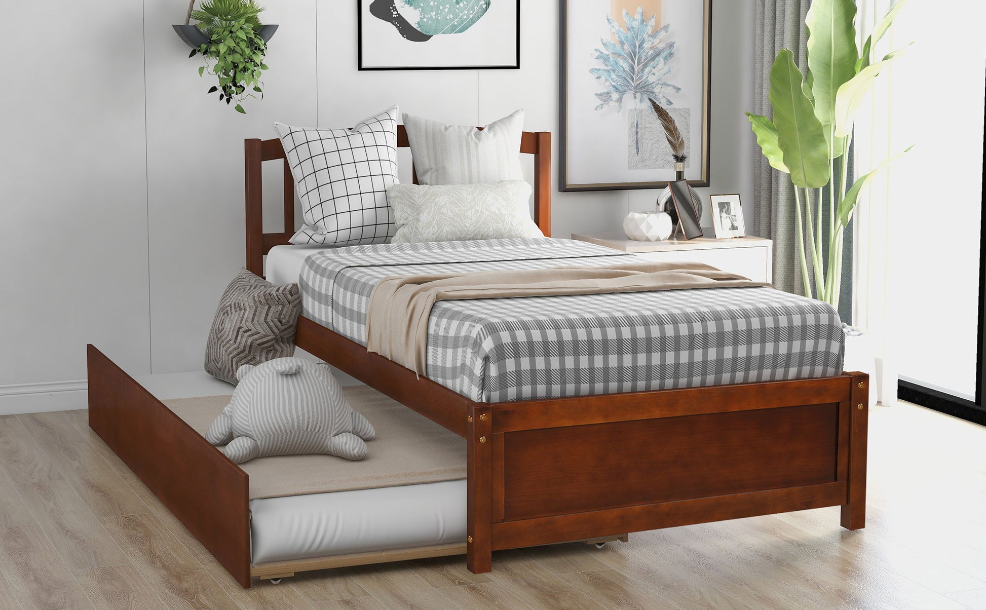 Platform Bed Wood Bed Frame With Trundle - The Sleep Loft - Online Mattress Showroom NYC
