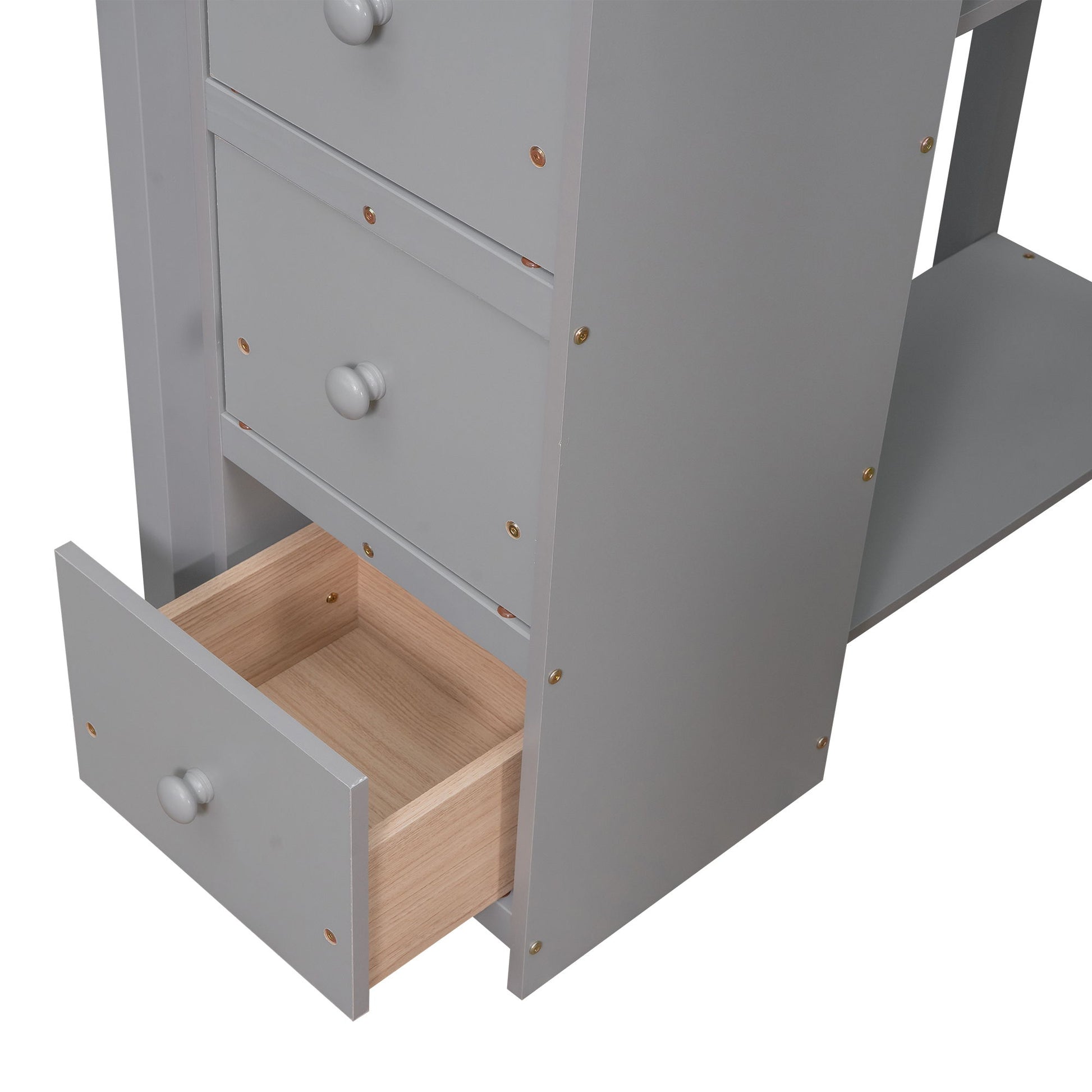 Loft Bed With Storage Drawers, Desk And Stairs With Shelves - The Sleep Loft - Online Mattress Showroom NYC