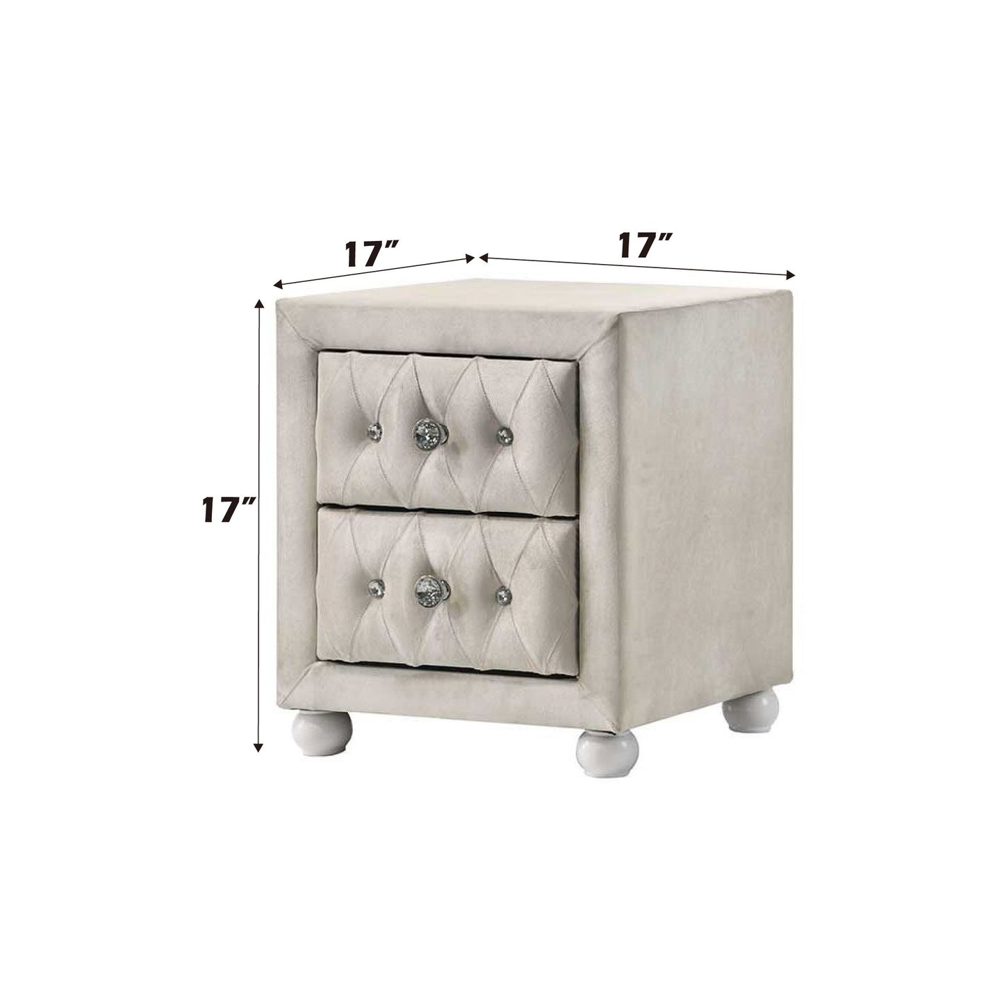 Reggie - Nightstand - Beige - The Sleep Loft - Online Mattress Showroom NYC