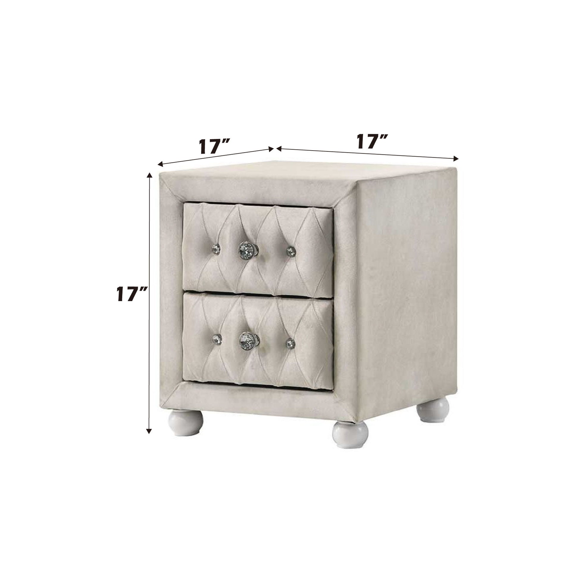 Reggie - Nightstand - Beige - The Sleep Loft - Online Mattress Showroom NYC