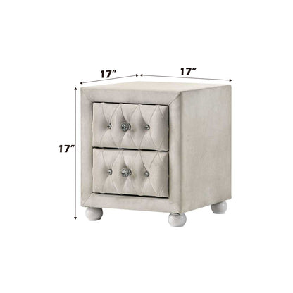 Reggie - Nightstand - Beige - The Sleep Loft - Online Mattress Showroom NYC