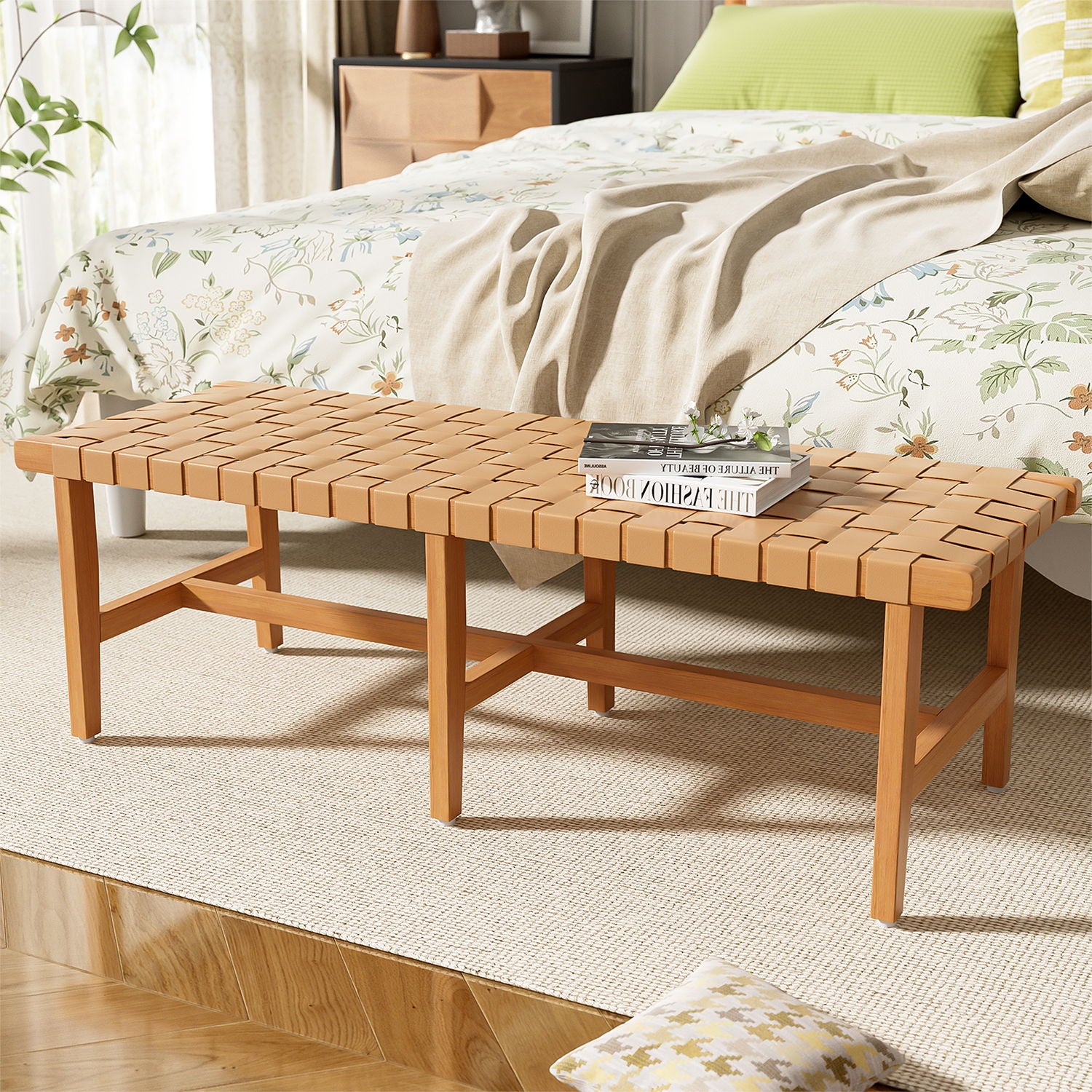 Bedroom Bench - Acacia Wood - The Sleep Loft - Online Mattress Showroom NYC