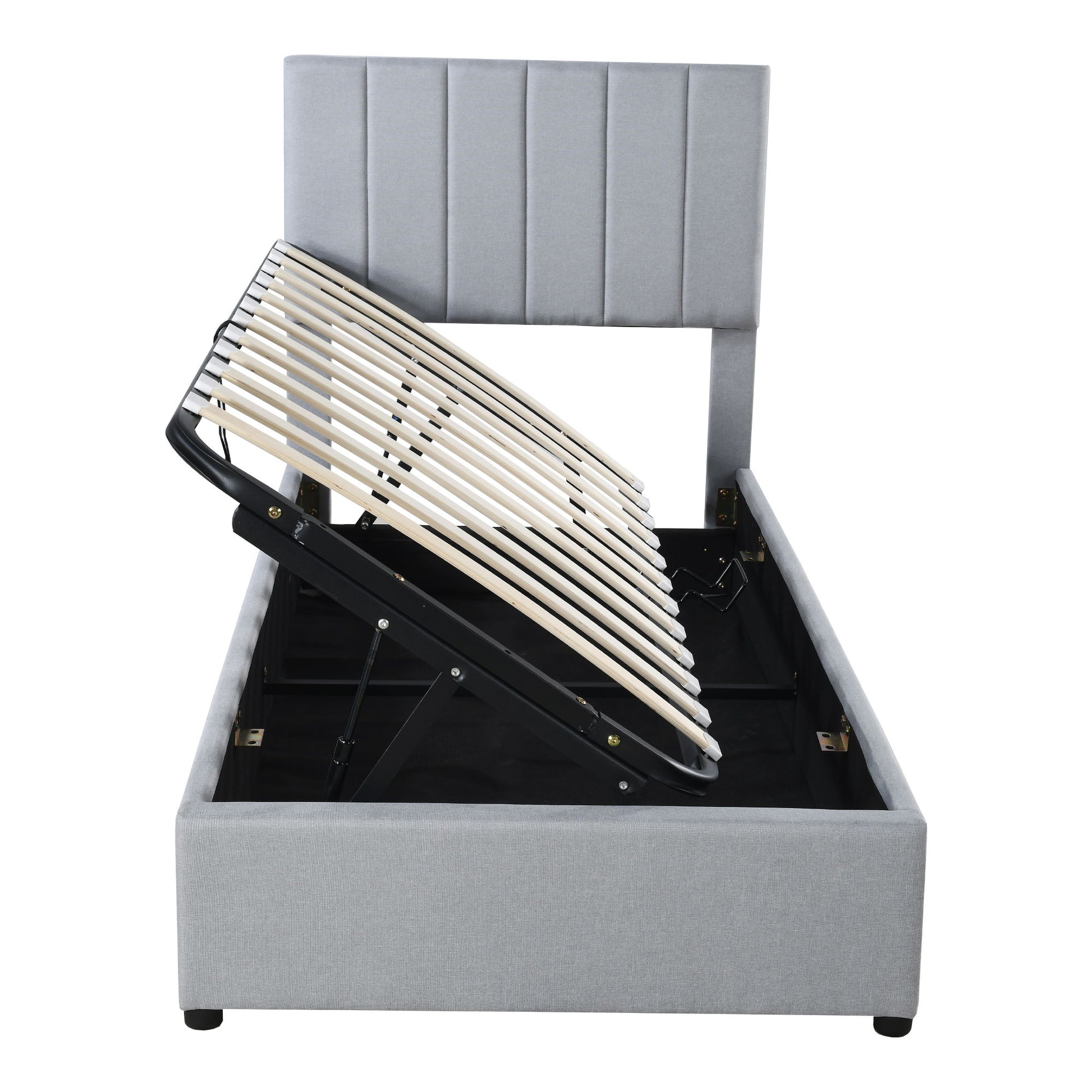 Upholstered Platform Bed With A Hydraulic Storage System - The Sleep Loft - Online Mattress Showroom NYC