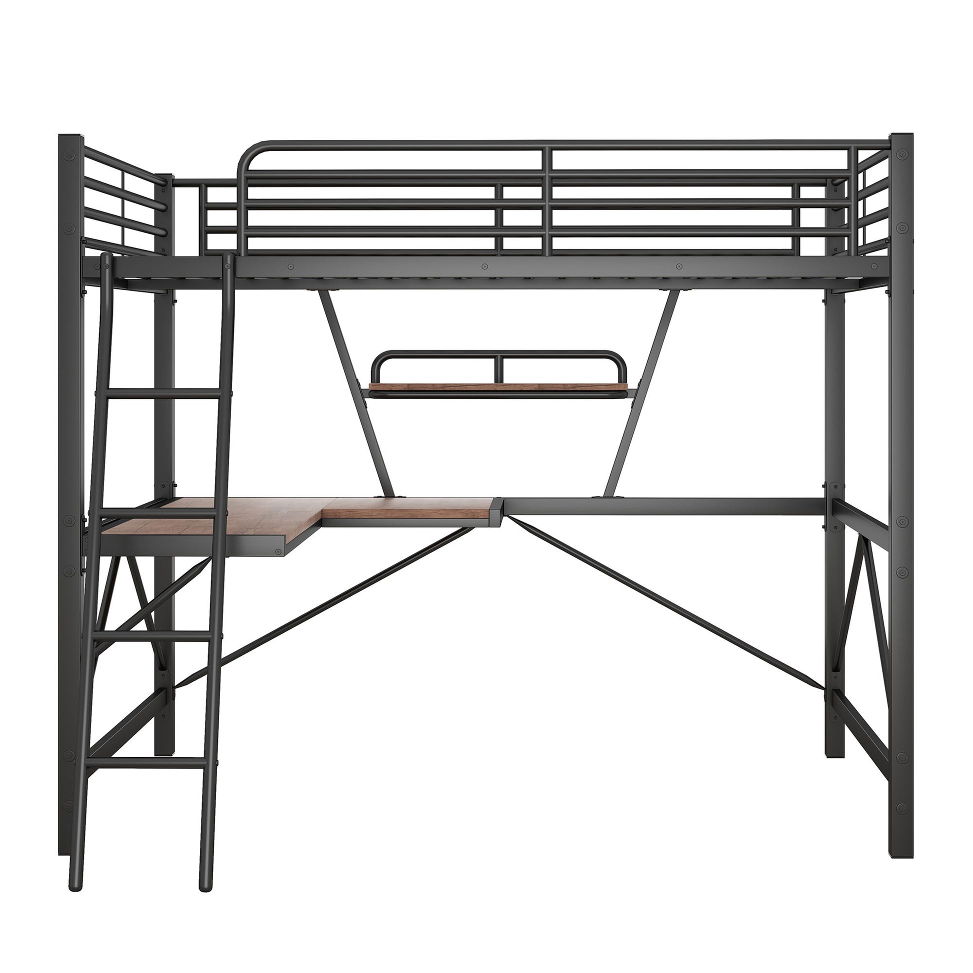Loft Bed With Desk And Shelf, Modern Design - The Sleep Loft - Online Mattress Showroom NYC