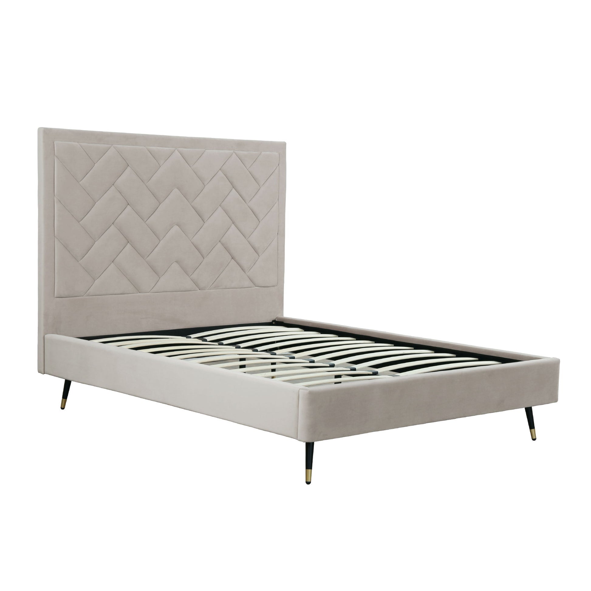 Crosby - Bed With Upholstered Headboard And Slats - The Sleep Loft - Online Mattress Showroom NYC