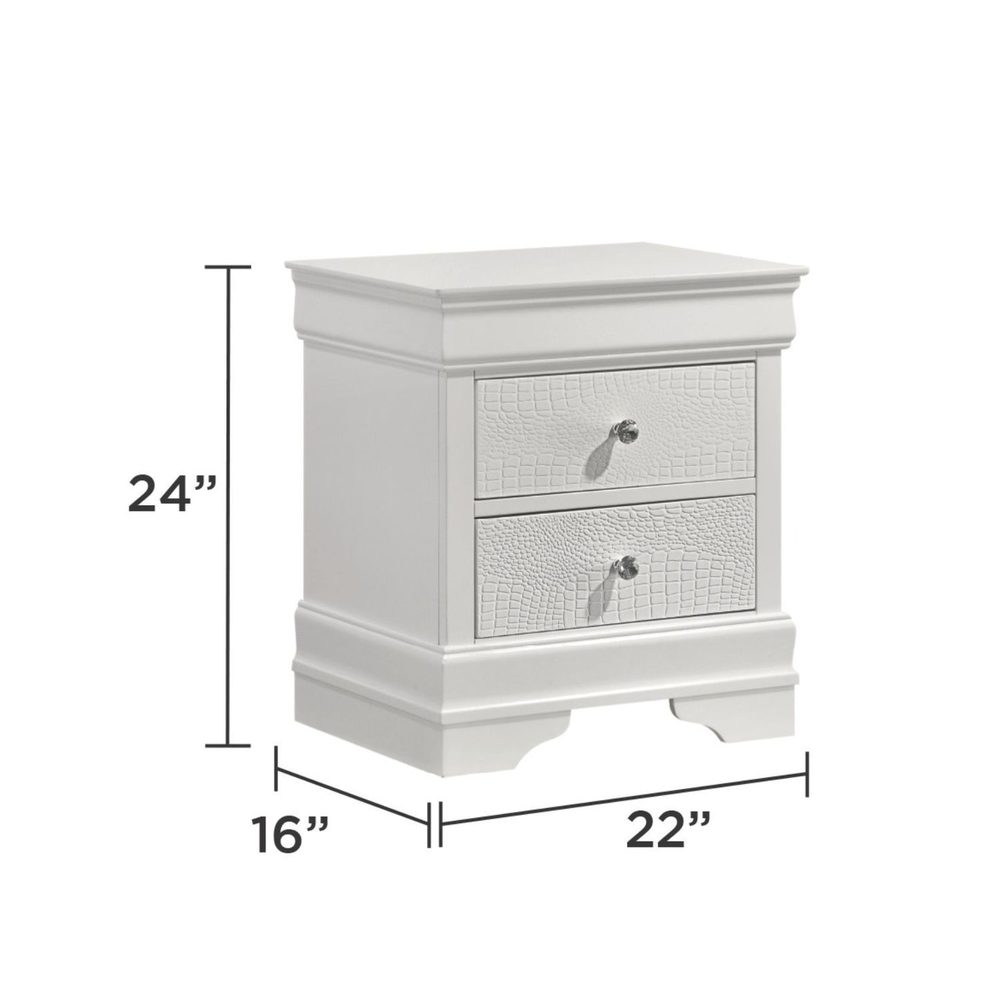 Blaze - 2 Drawer Nightstand - The Sleep Loft - Online Mattress Showroom NYC