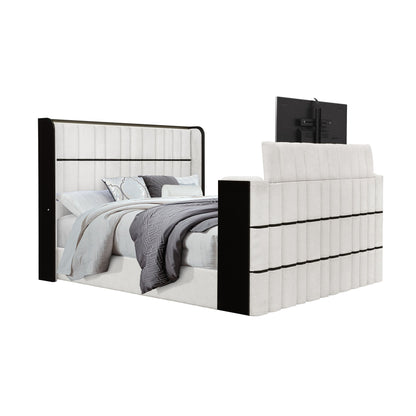Isaiah - Bed With TV Lift-LED Speakers And Fireplace - The Sleep Loft - Online Mattress Showroom NYC