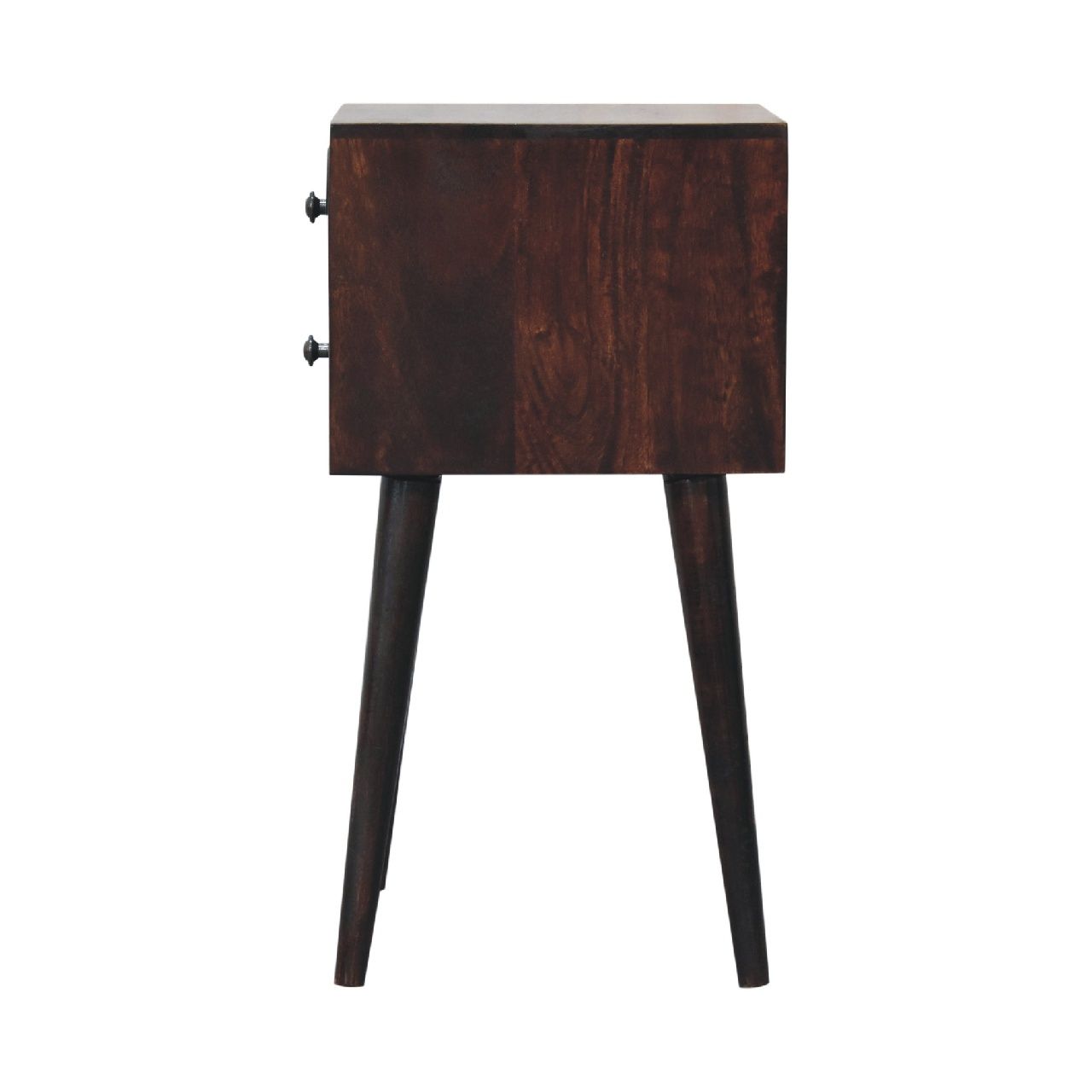 Mini 2 Drawer Nightstand - Walnut - The Sleep Loft - Online Mattress Showroom NYC
