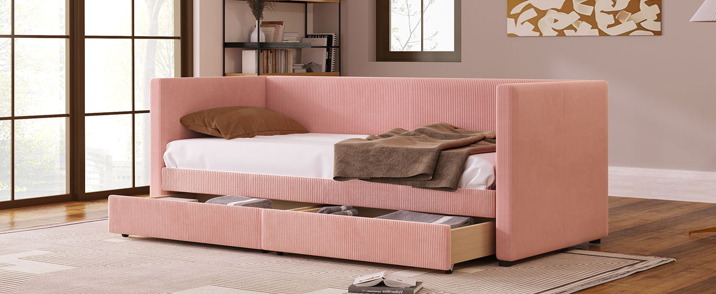 Daybed With Two Drawers And Wood Slat - The Sleep Loft - Online Mattress Showroom NYC