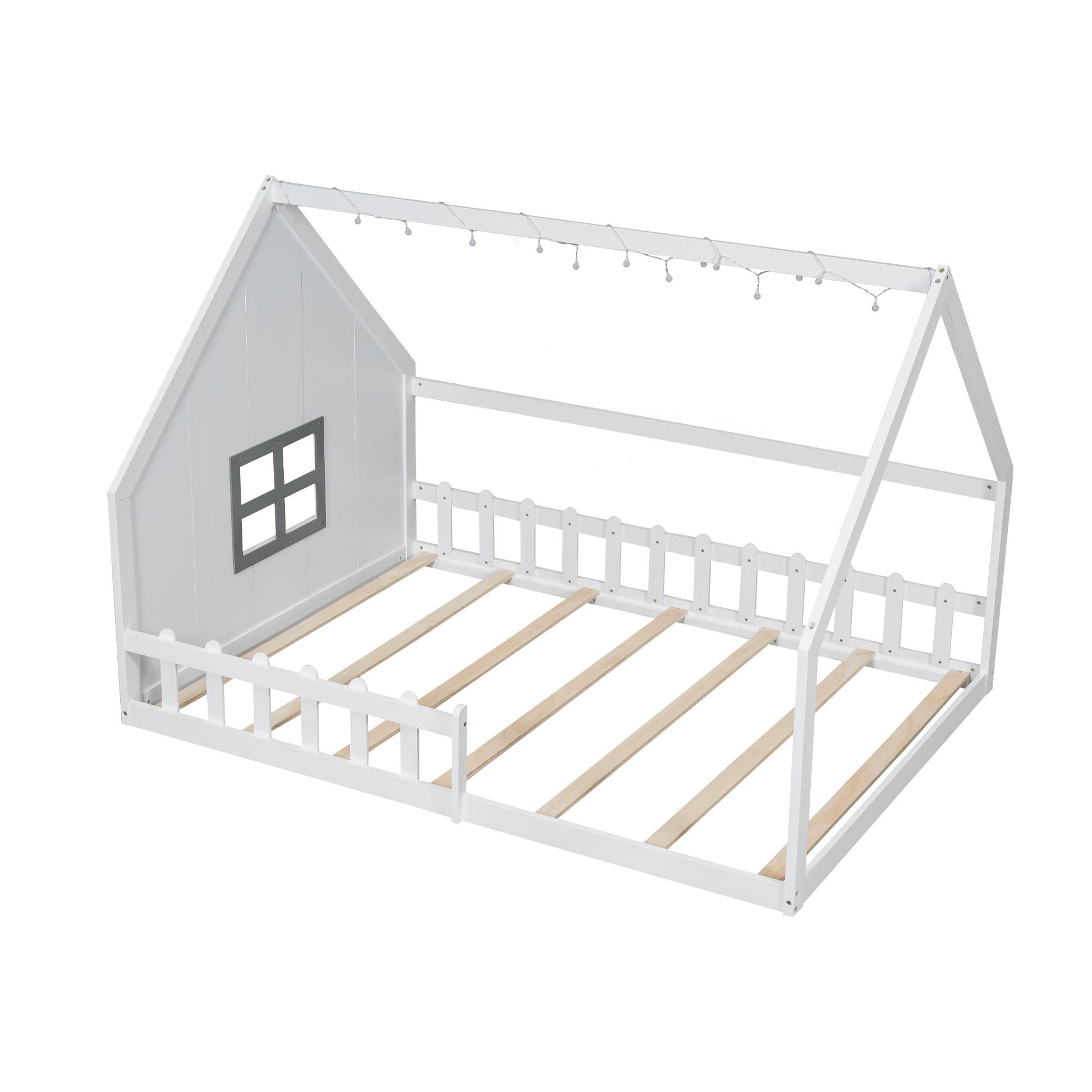 House Bed With Window And Fence - The Sleep Loft - Online Mattress Showroom NYC