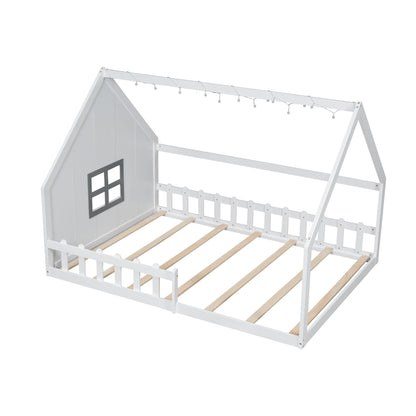 House Bed With Window And Fence - The Sleep Loft - Online Mattress Showroom NYC