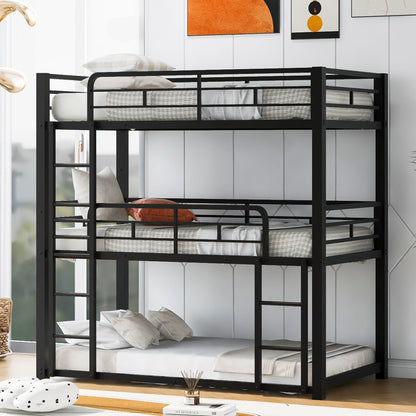 Triple Bunk Bed With Sturdy Construction And Space Saving Design - The Sleep Loft - Online Mattress Showroom NYC