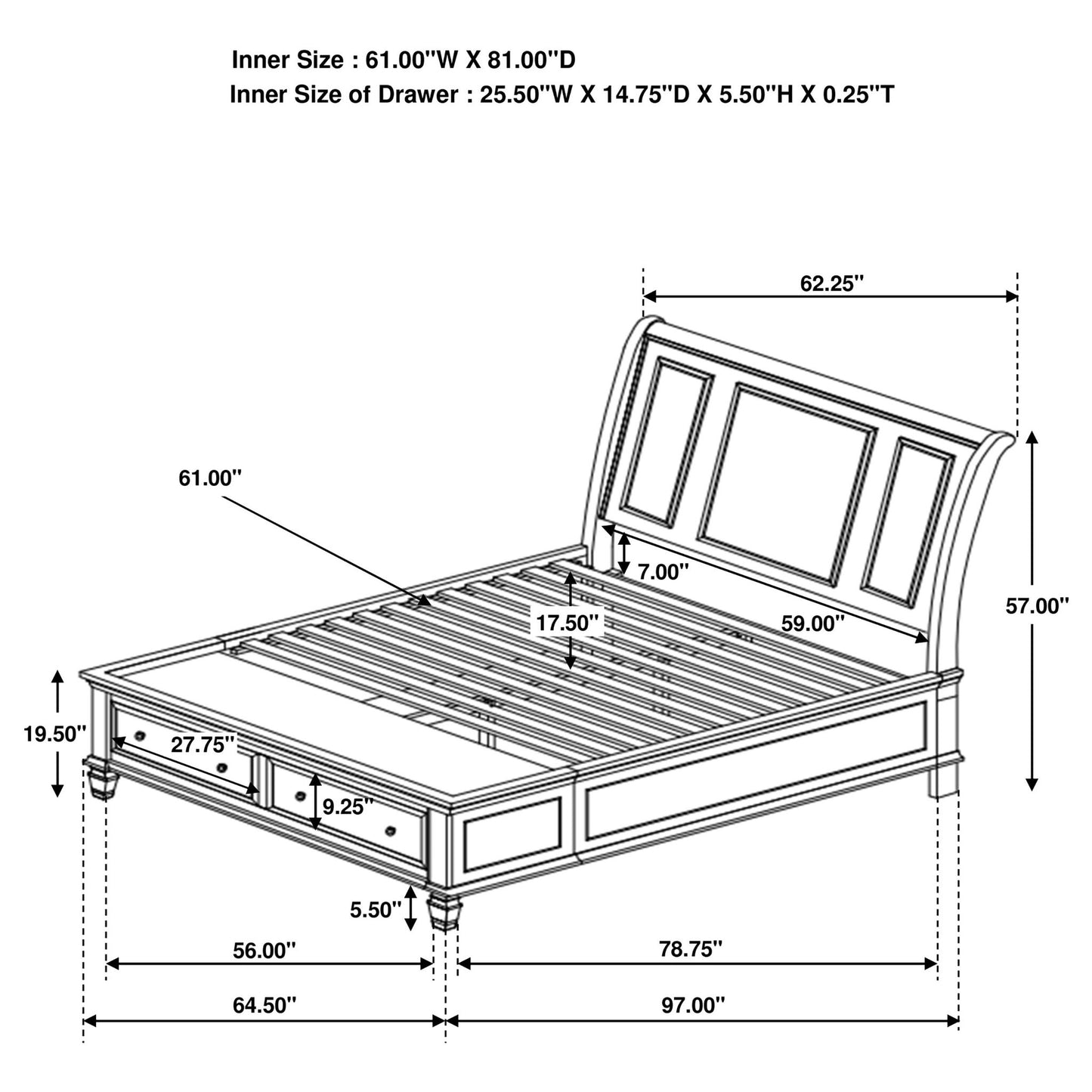 Fresnes - 2 Drawer Bed - The Sleep Loft - Online Mattress Showroom NYC