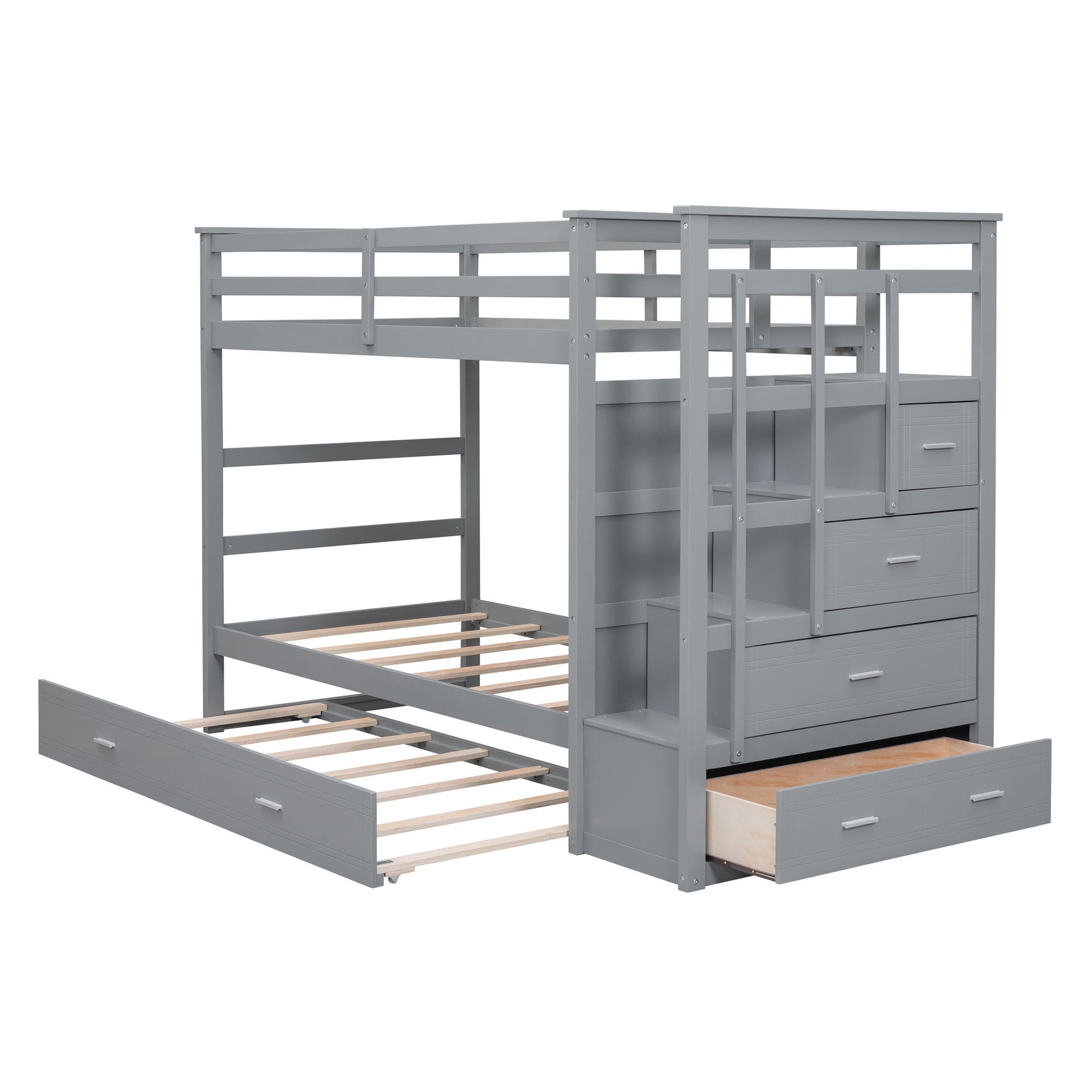 Bunk Bed With Trundle And Staircase - The Sleep Loft - Online Mattress Showroom NYC