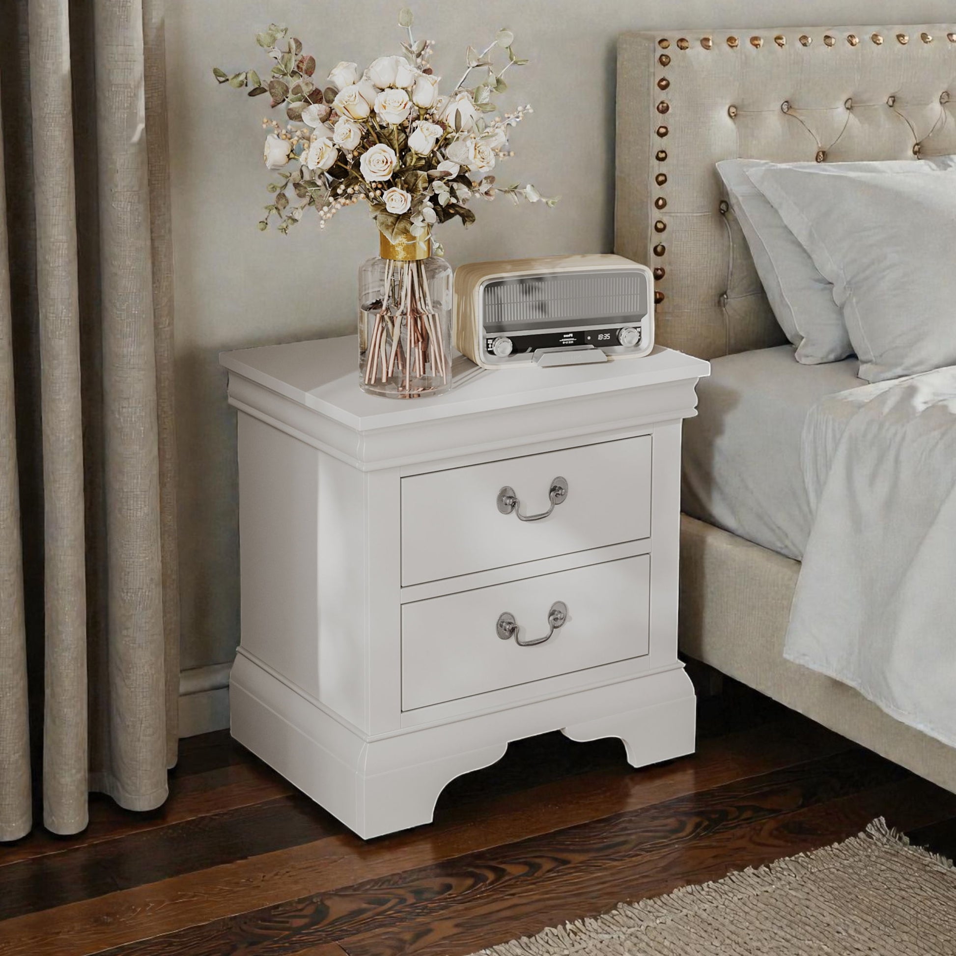 Nightstand With 2 Drawers - The Sleep Loft - Online Mattress Showroom NYC