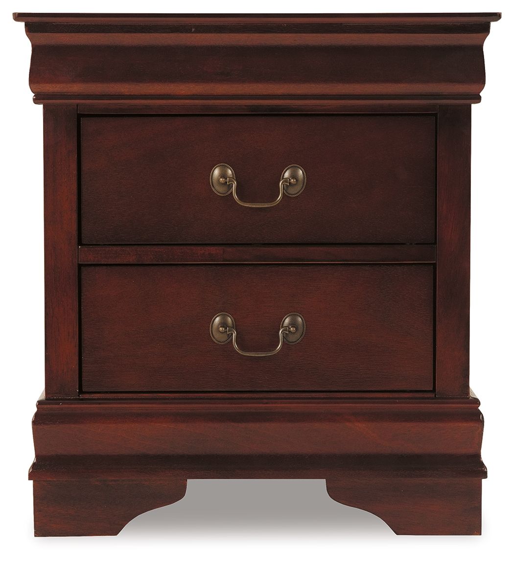 Alisdair - Two Drawer Night Stand - Reddish Brown - The Sleep Loft - Online Mattress Showroom NYC