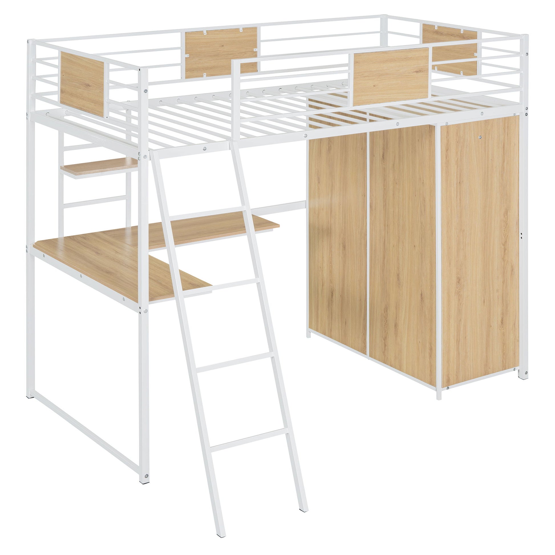 Loft Bed With L Shape Desk And Wardrobe - The Sleep Loft - Online Mattress Showroom NYC