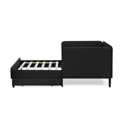 Upholstered Platform Bed Frame With 2 Storage Drawers And Adjustable Sofa Bed - The Sleep Loft - Online Mattress Showroom NYC