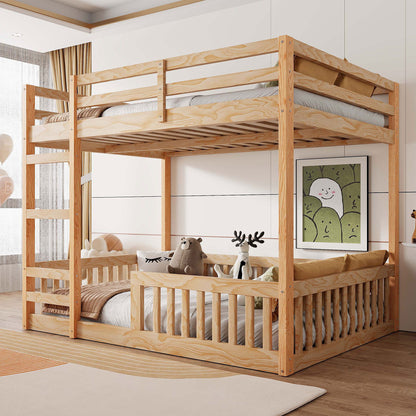 Stylish Bunk Bed With Ladder And Guardrails - The Sleep Loft - Online Mattress Showroom NYC