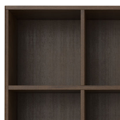 Harper - Low 6 Cube Storage With Drawers - Walnut Brown - The Sleep Loft - Online Mattress Showroom NYC