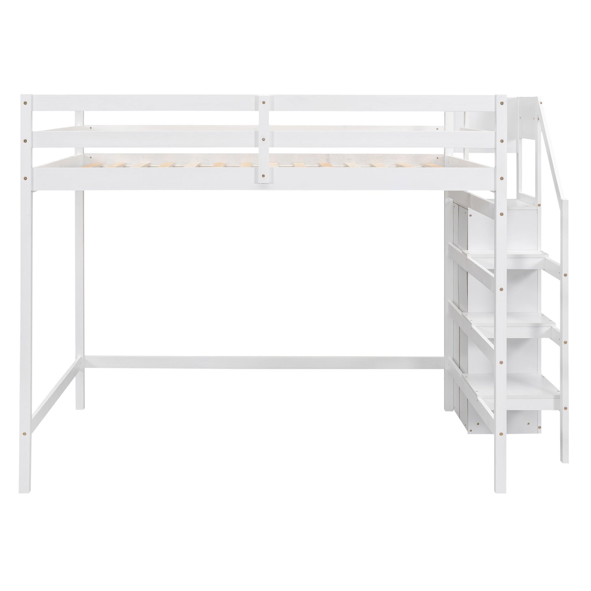 Loft Bed With Built In Storage Wardrobe And Staircase - The Sleep Loft - Online Mattress Showroom NYC