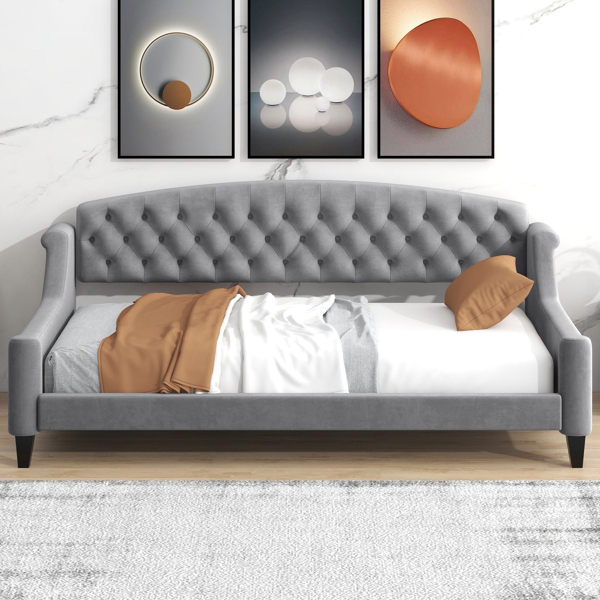 Modern Tufted Button Daybed - The Sleep Loft - Online Mattress Showroom NYC