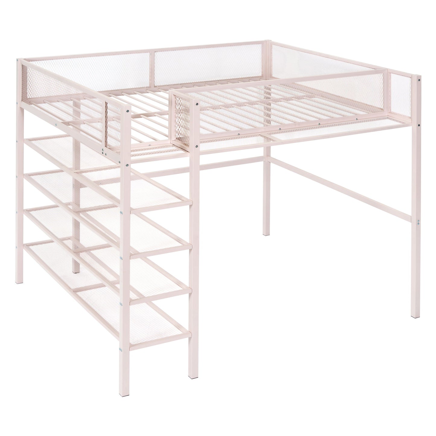 Loft Bed With 4 Tier Shelves And Storage - The Sleep Loft - Online Mattress Showroom NYC