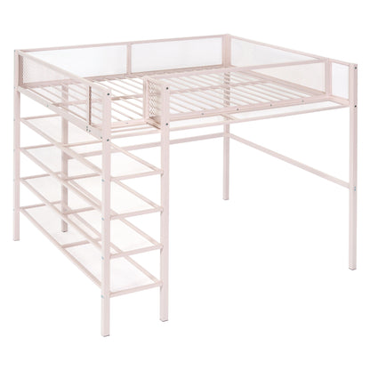 Loft Bed With 4 Tier Shelves And Storage - The Sleep Loft - Online Mattress Showroom NYC