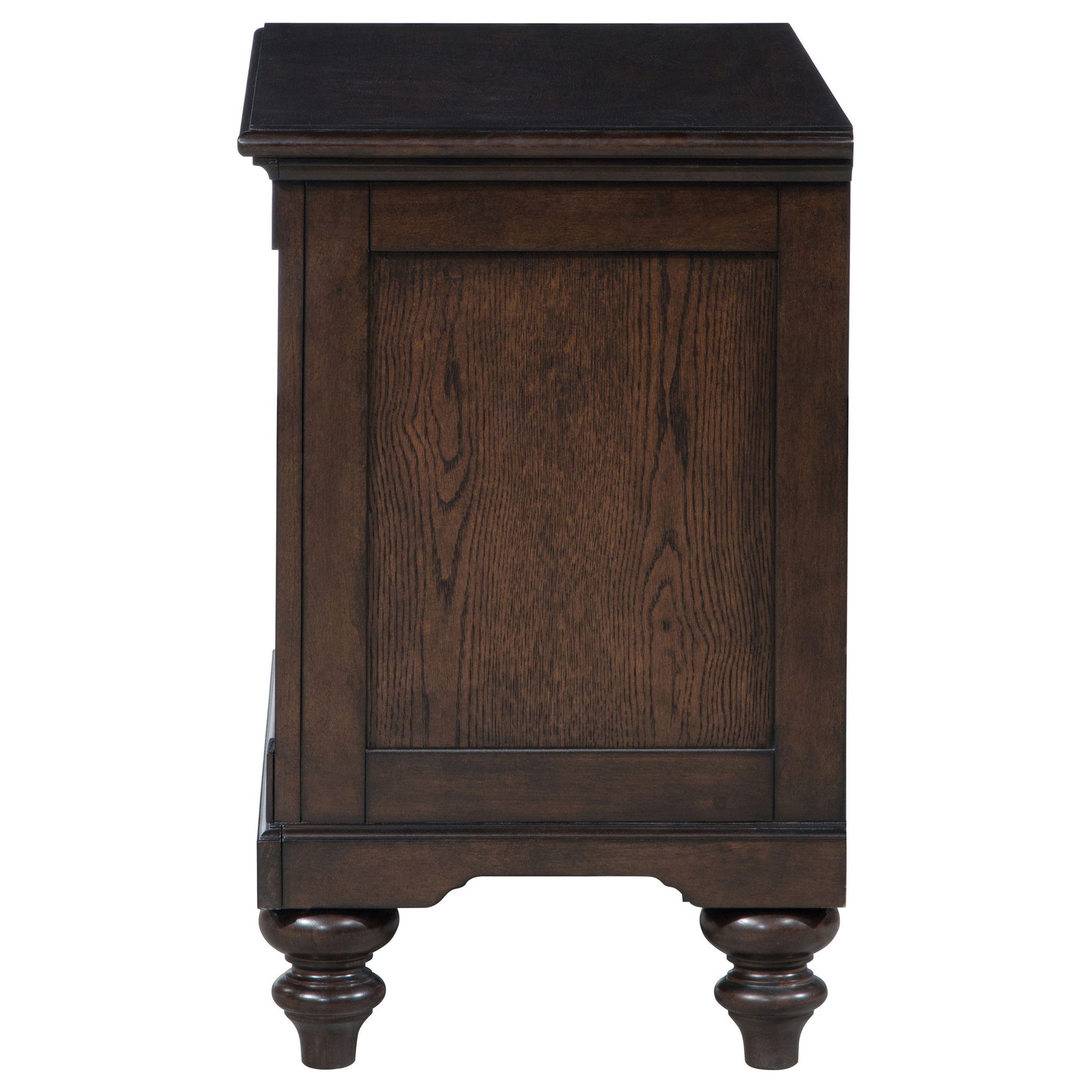 Berwick - 1 Drawer Nightstand With Open Cubby - Dark Oak - The Sleep Loft - Online Mattress Showroom NYC