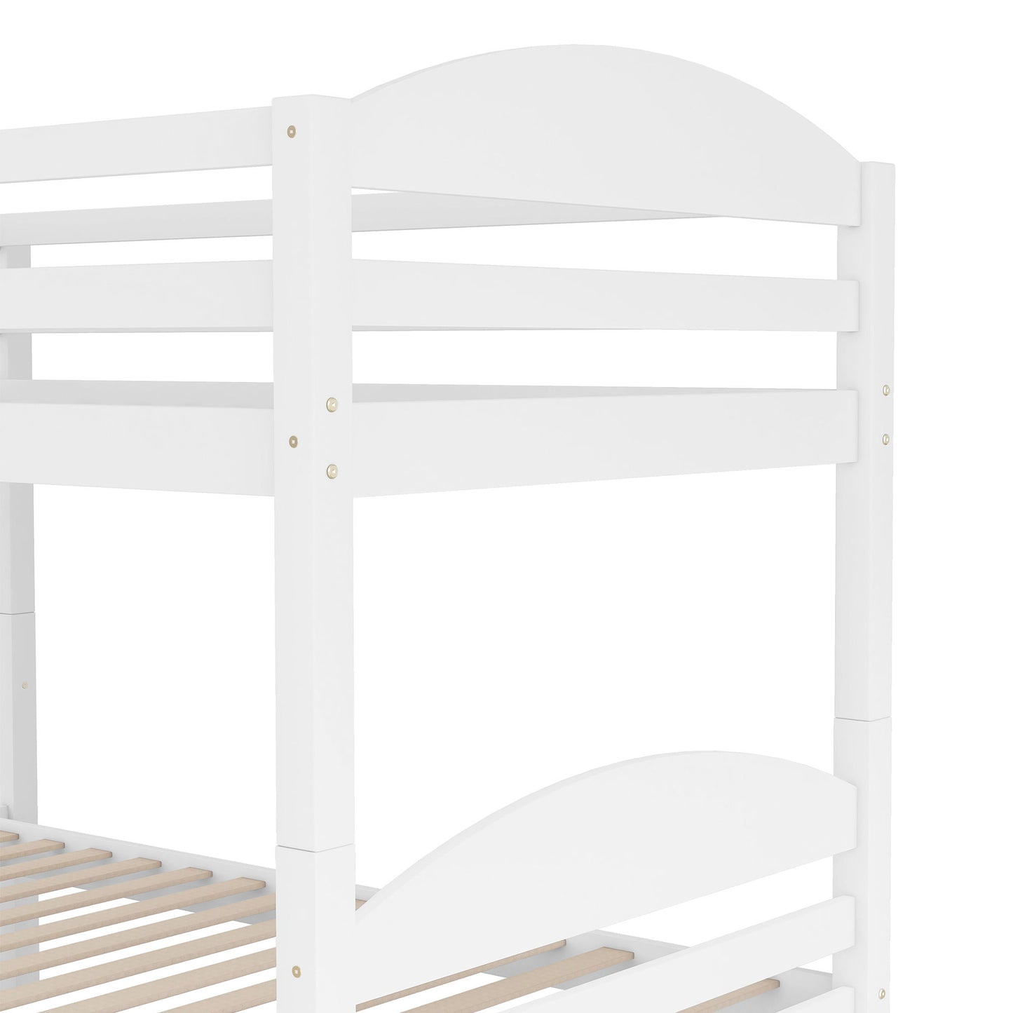 Twin L-Shaped Bunk Bed With Trundle - White - The Sleep Loft - Online Mattress Showroom NYC