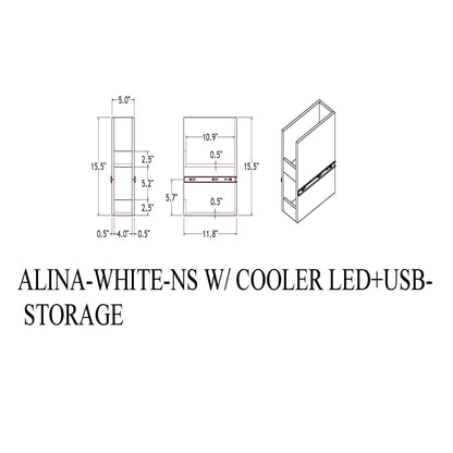 Adelaide - Nightstand With Cooler And Speaker - Gray / Black - The Sleep Loft - Online Mattress Showroom NYC