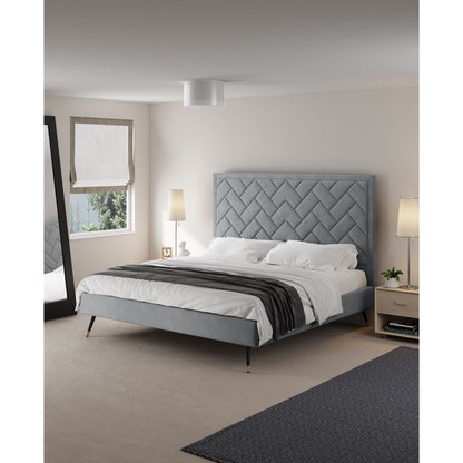 Crosby - Bed With Upholstered Headboard And Slats - The Sleep Loft - Online Mattress Showroom NYC